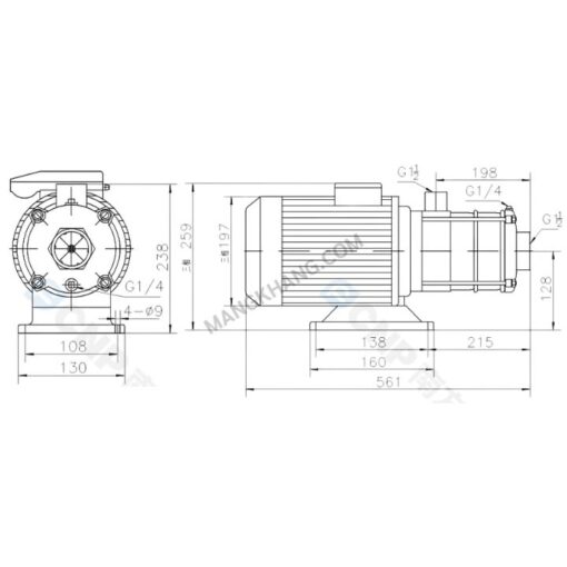 ปั๊มมัลติสเตจ 4 แรง แนวนอน 380V CNP รุ่น CHLF12-50 (380V) - Image 2