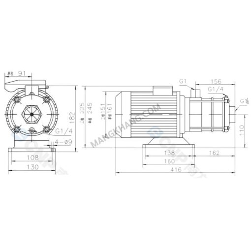 ปั๊มน้ำ Multistage 1 แรง แนวนอน 220V CNP รุ่น CHLF4-40 (220V) - Image 2