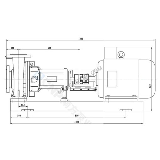 ปั๊มน้ำหอยโข่งเหล็กหล่อ 11kW 380V CNP รุ่น NISO100-80-160/11 (380V) - Image 3