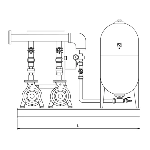 ถังแรงดัน 100 ลิตร ไดอะแฟรม 10 บาร์ AQUA VESSEL รุ่น AQU-100VL - Image 4