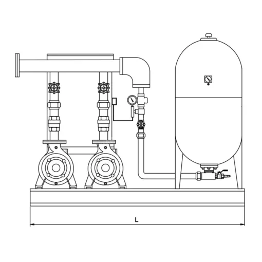 ถังแรงดันปั๊มน้ำไดอะแฟรม 150 ลิตร 10 บาร์ AQUA VESSEL รุ่น AQU-150VL - Image 4