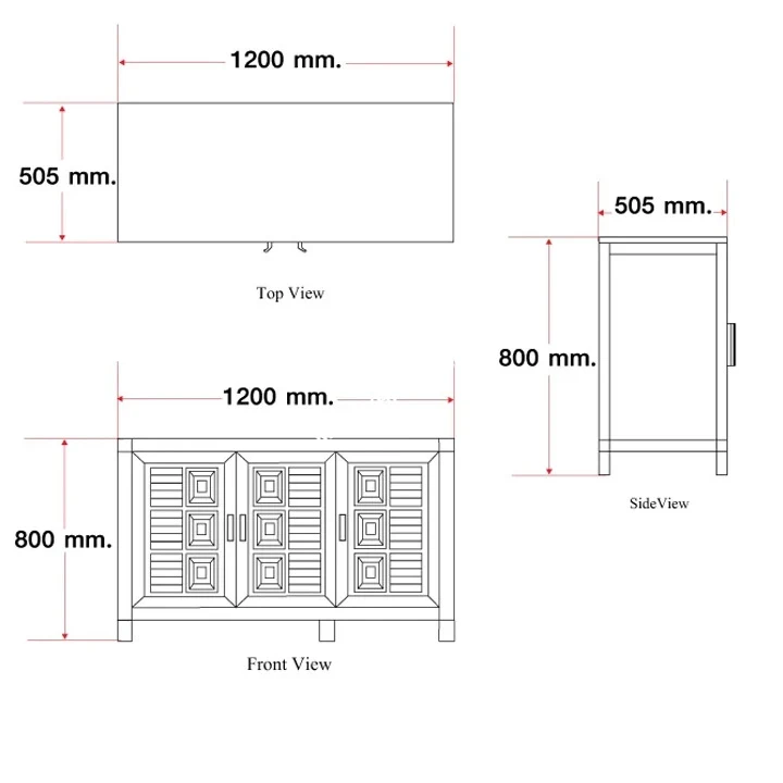 เคาน์เตอร์ซิงค์ล้างจาน หน้าเรียบ ขนาด 505x1200x800 ADVANCED รุ่น C1T5012 - Image 3