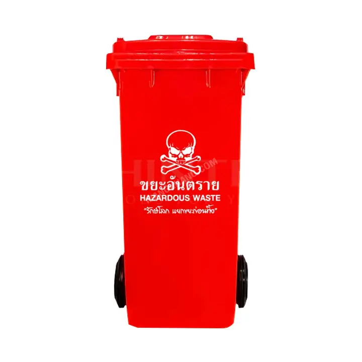 ถังขยะพลาสติก 120 ลิตร ชนิดฝาเรียบ มีล้อ CHINTER รุ่น F-0002-3-S946 - Image 2