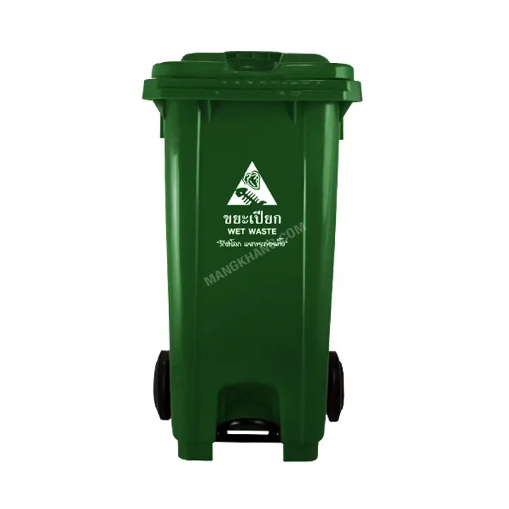 ถังขยะเท้าเหยียบ 120 ลิตร ชนิดฝาเรียบ มีล้อ CHINTER รุ่น F-0128-S946 - Image 5