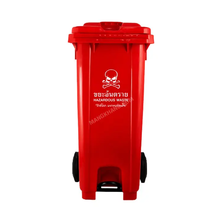 ถังขยะเท้าเหยียบ 120 ลิตร ชนิดฝาเรียบ มีล้อ CHINTER รุ่น F-0128-S946 - Image 3