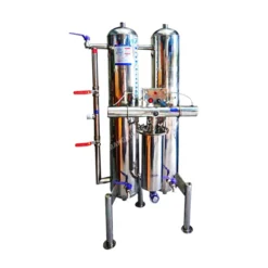 เครื่องกรองน้ำสแตนเลส 3 ท่อ 6 นิ้ว มี UV 8 วัตต์