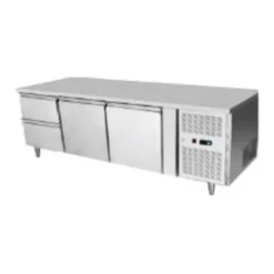 ตู้แช่เย็นเคาน์เตอร์สแตนเลส 2 ประตู 2 ลิ้นชัก